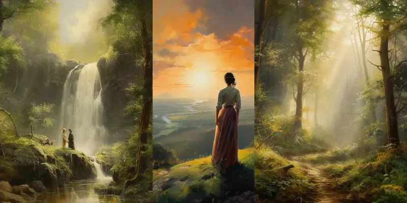 Romanticism Oil Paintings generated by undefined