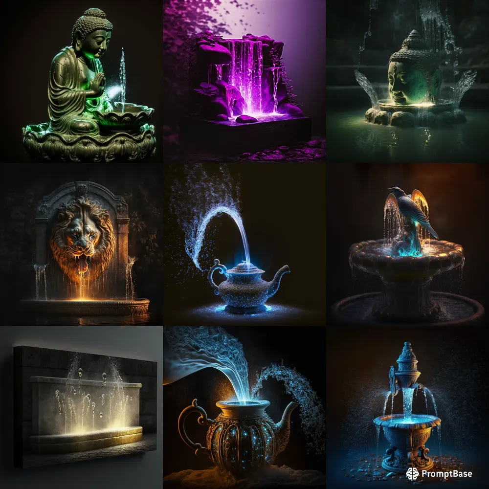 Illuminated Fountains