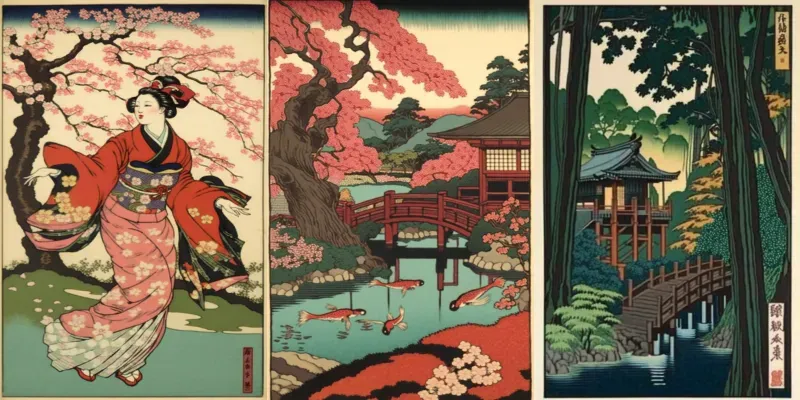 Japanese Woodblock Prints generated by undefined