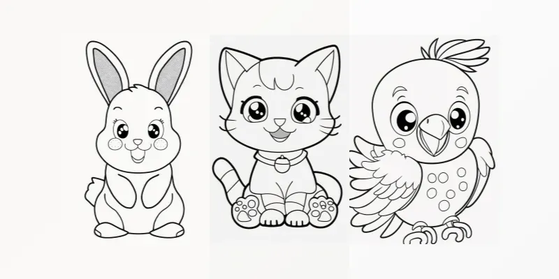 Clean Animal Art For Coloring Books generated by undefined