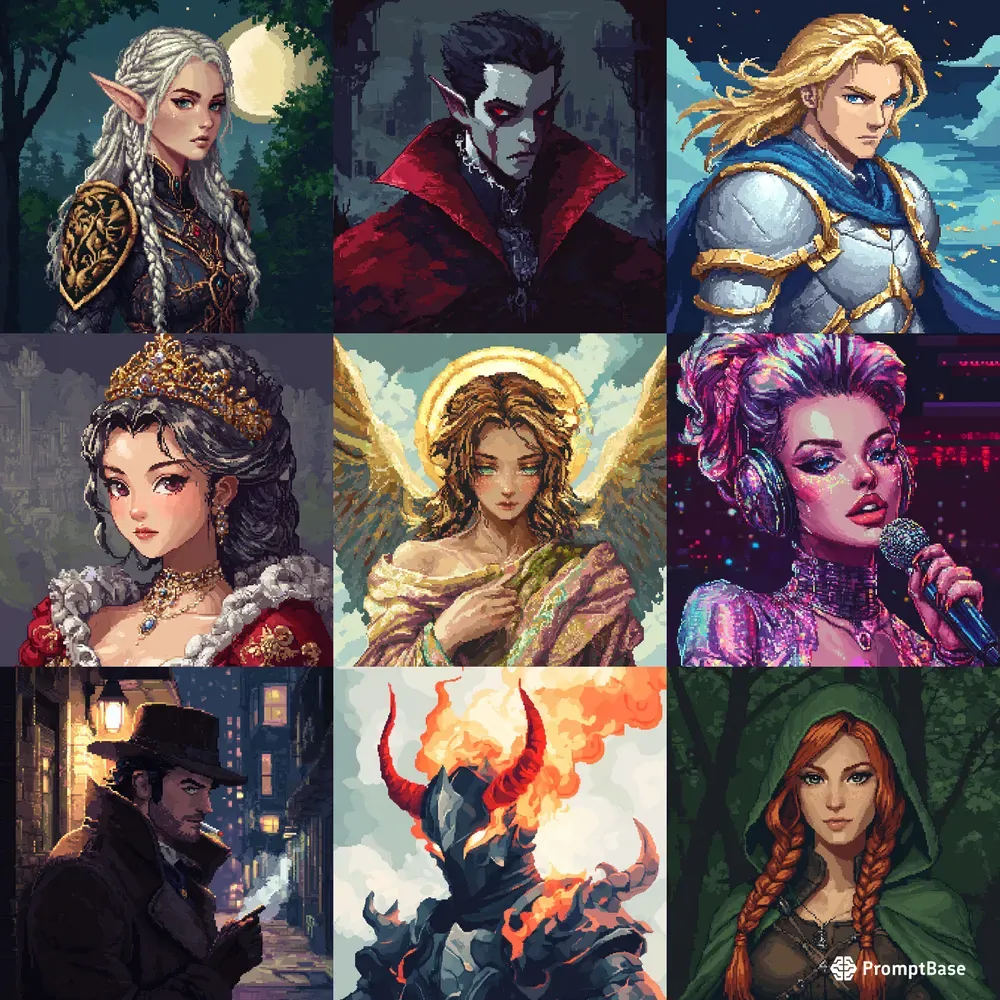 Pixel Art Characters Avatars