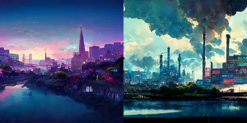 City Landscape Painting generated by undefined