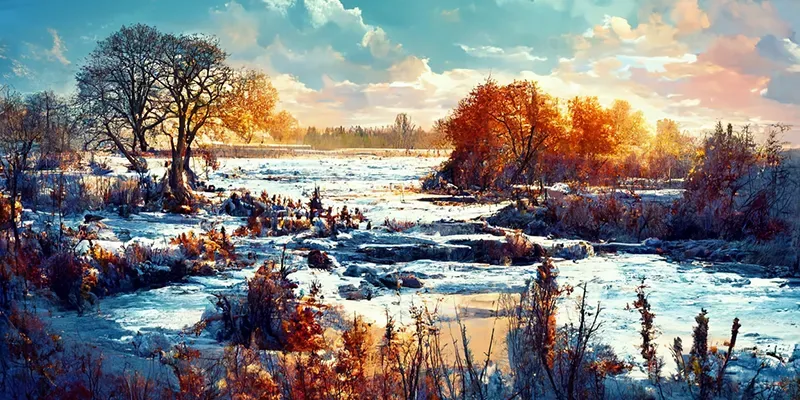 Nature Landscape Backgrounds - Winter generated by undefined