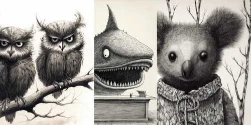 Crazy Pen And Ink Illustrations generated by midjourney