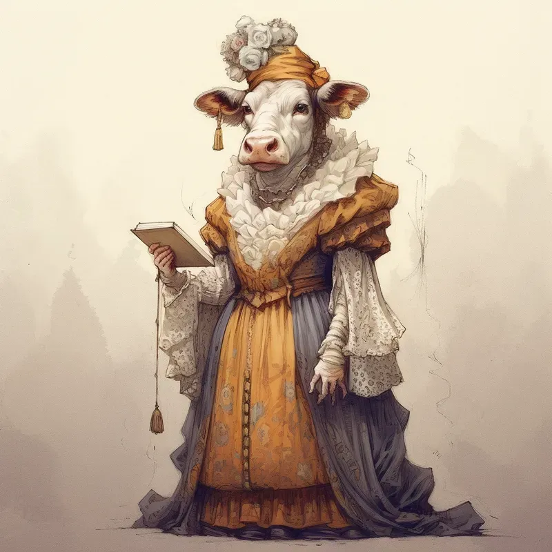 Whimsical Drawings Of Animals In Clothes