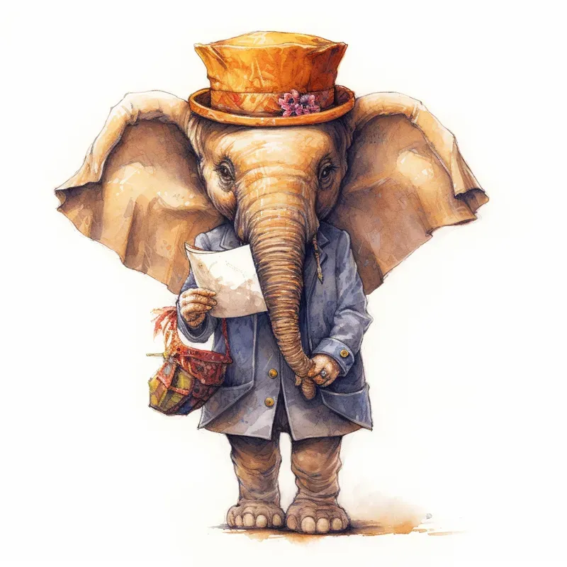 Whimsical Drawings Of Animals In Clothes