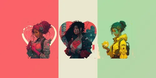 Collections Of Cyberpunk Anime Girls generated by midjourney