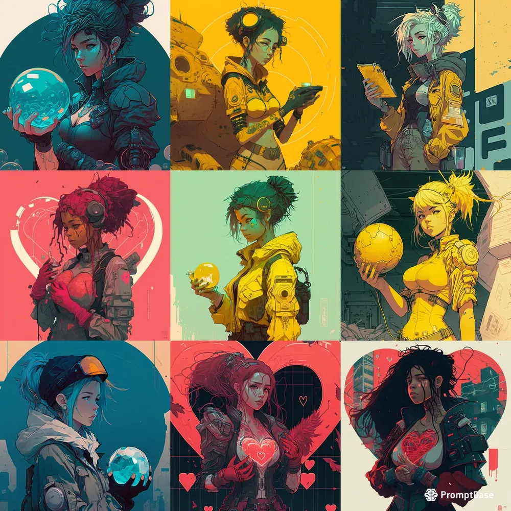 Collections Of Cyberpunk Anime Girls