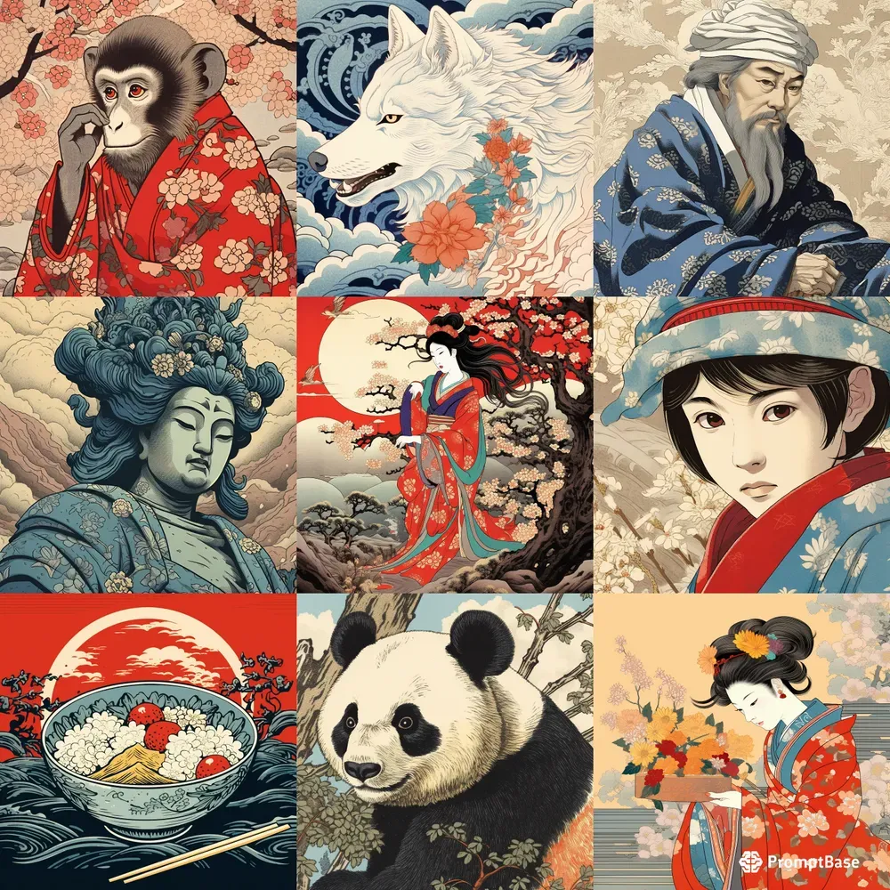 Elegant Japanese Lithographs