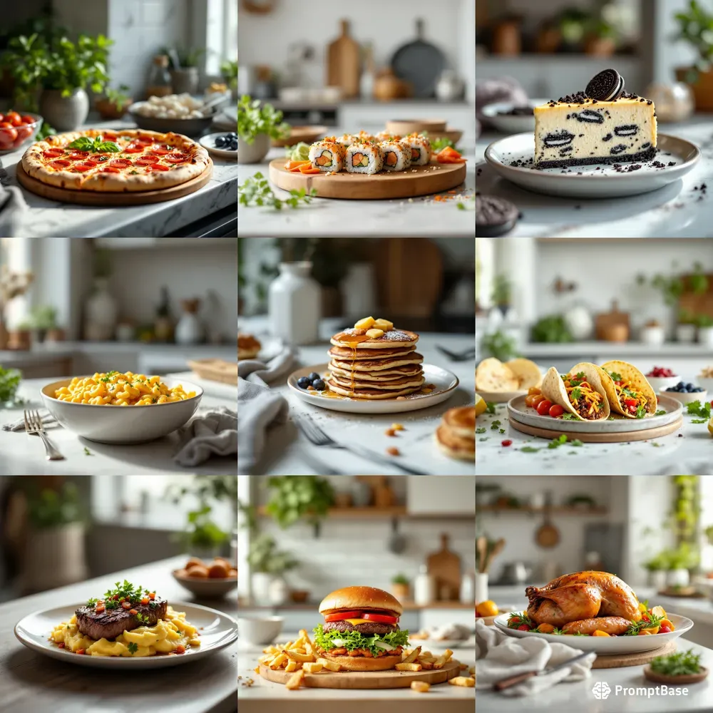 Photorealistic Food Blogger Images