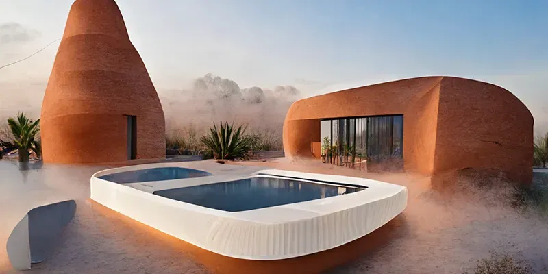 Futuristic Mud Architecture generated by undefined
