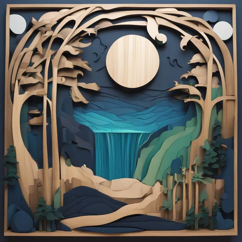 Cubist Wood Sculptures