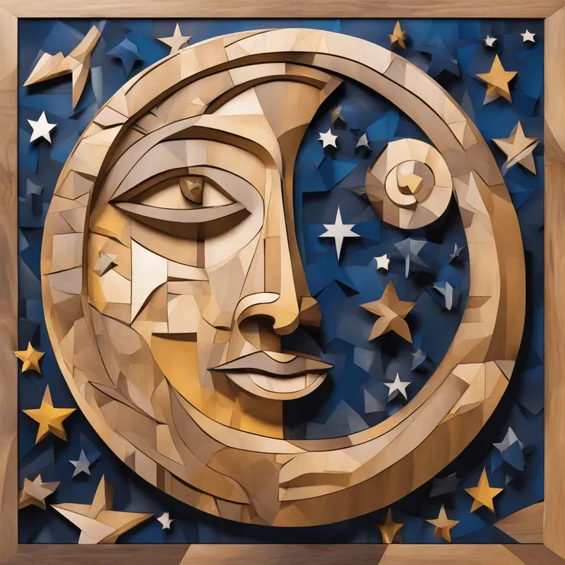 Cubist Wood Sculptures