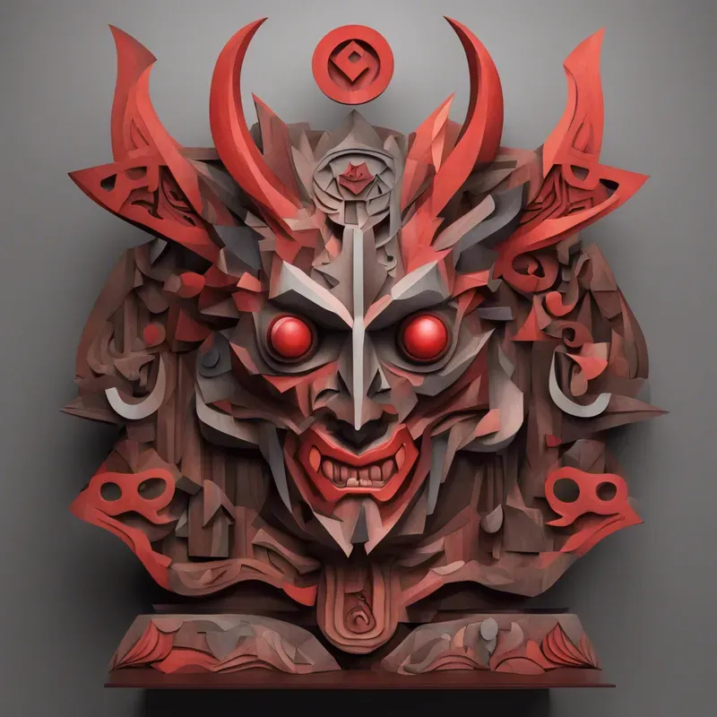 Cubist Wood Sculptures