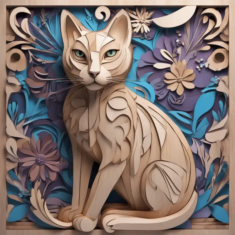 Cubist Wood Sculptures