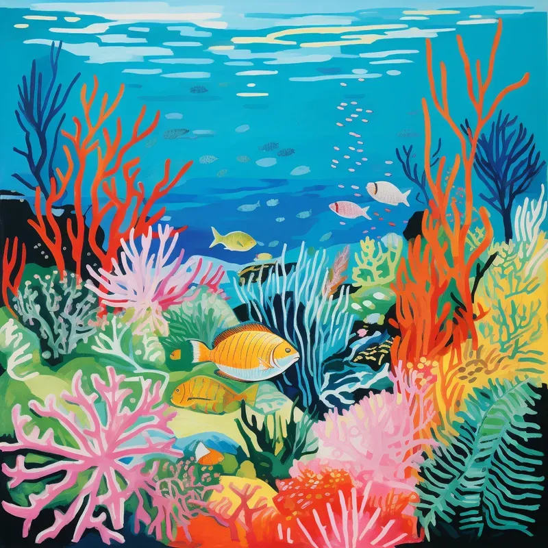 David Hockney Style Paintings