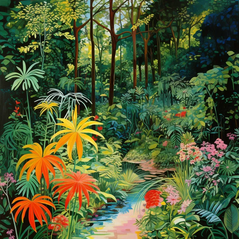 David Hockney Style Paintings