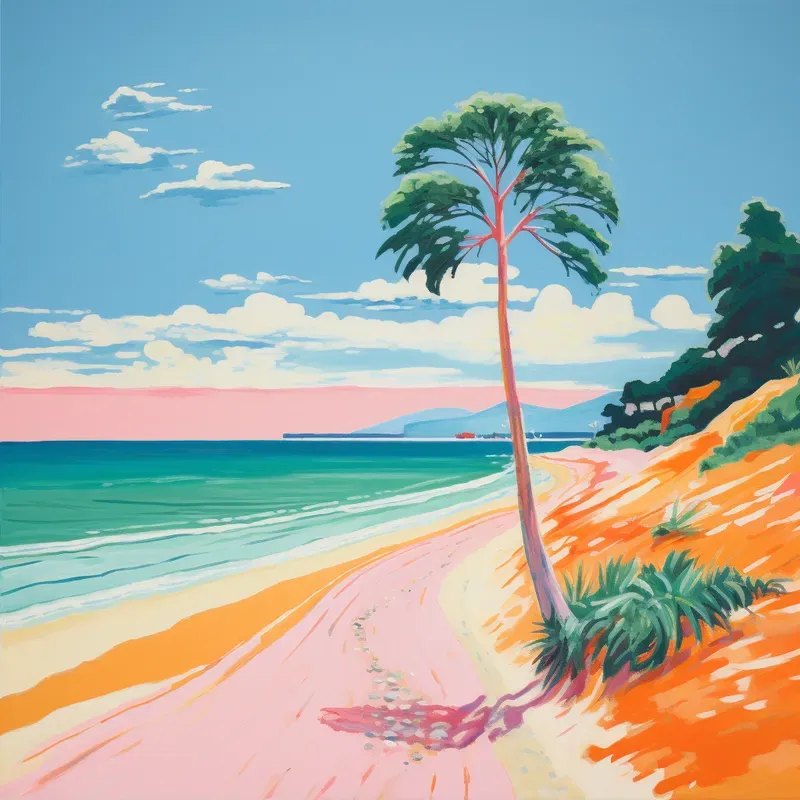 David Hockney Style Paintings