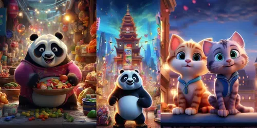 Animatoon Whimsical Wonders 3D Cartoons generated by midjourney