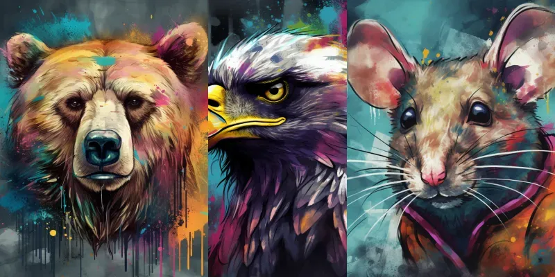 Graffiti Style Animals generated by undefined