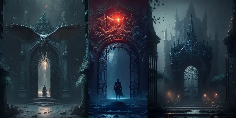 Dark Fantasy Art Gates generated by undefined