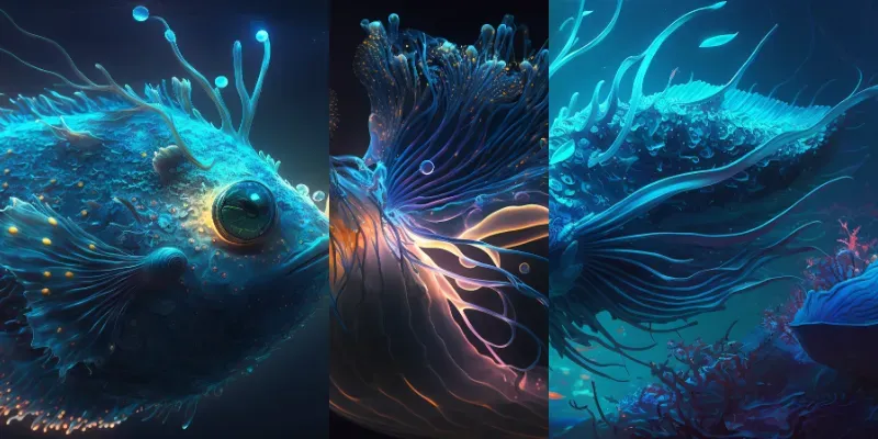 Deep Sea Creatures Luminescences generated by undefined
