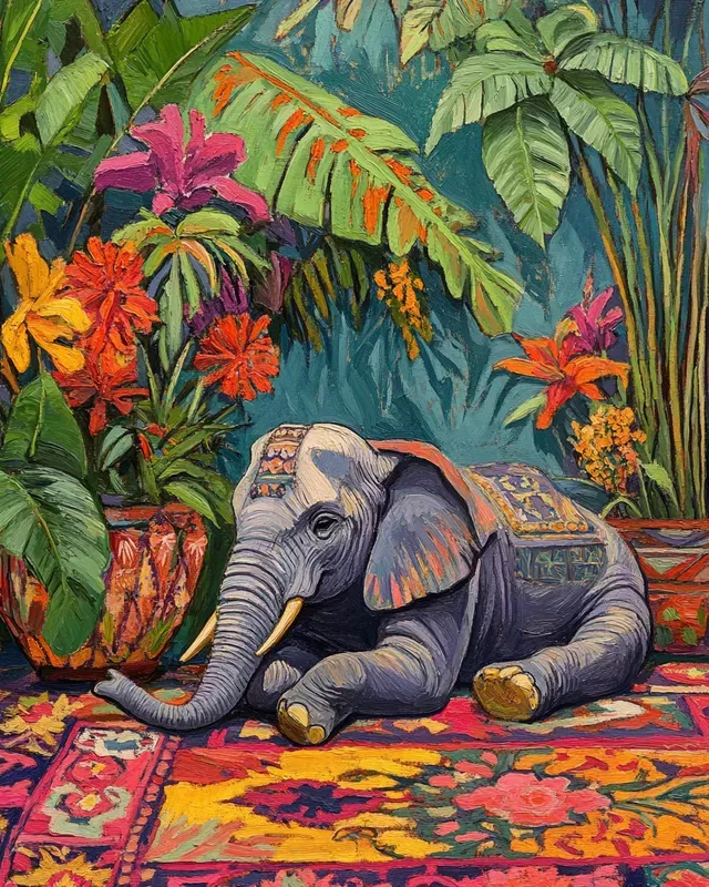 Tropical Retreat Oil Paintings