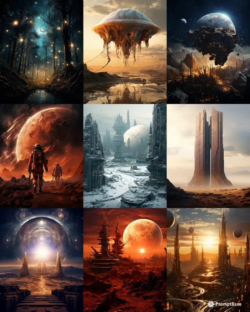 Epic Realistic Sci-fi Space Scenes