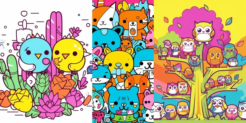 Tokidoki Style Cute Illustrations generated by undefined