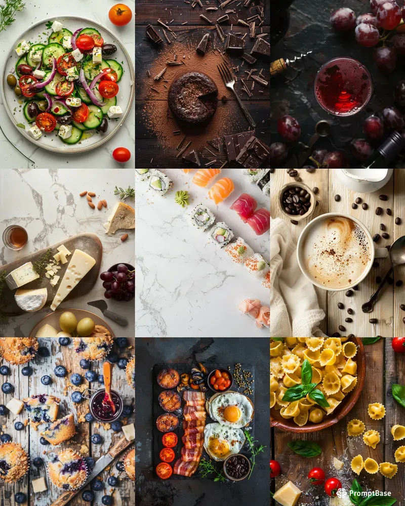 Top View Food And Drink Photographs