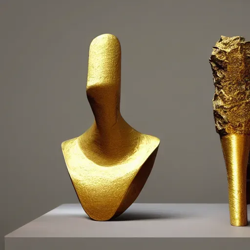 Golden Abstract Sculptures