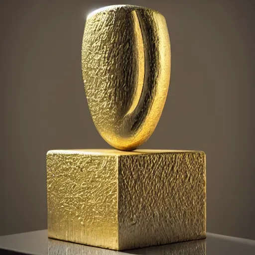 Golden Abstract Sculptures