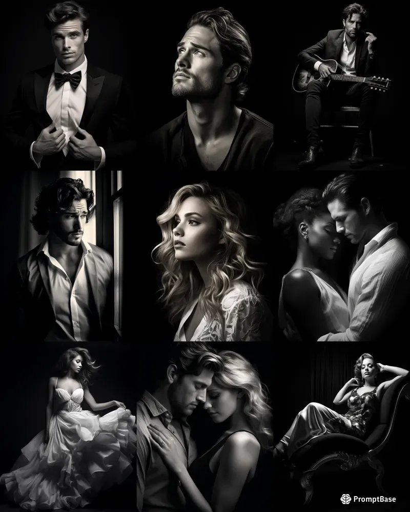 Dramatic Black And White Studio Portraits