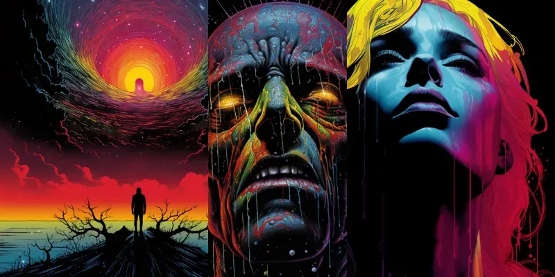 Colorful Sci-fi Paintings generated by undefined