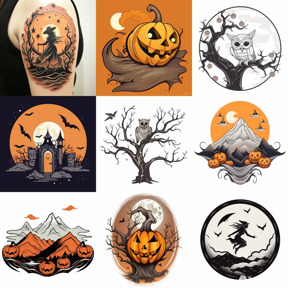 Halloween Themed Tattoo Designs