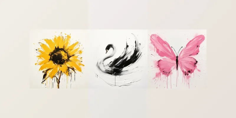 Single Brushstroke Art Paintings generated by undefined