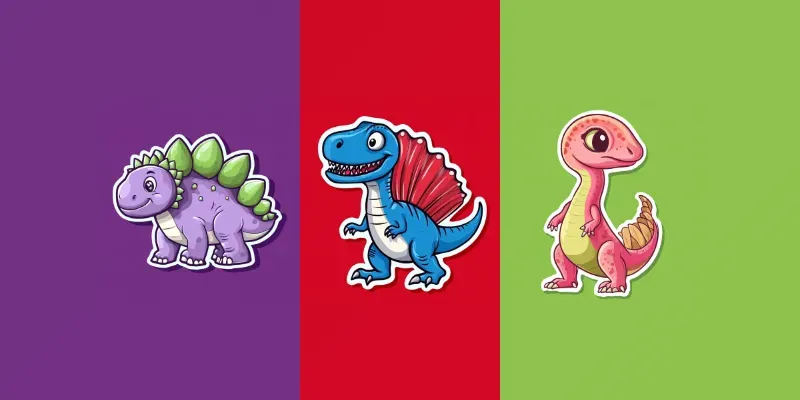 Cute Dinosaur Stickers generated by undefined