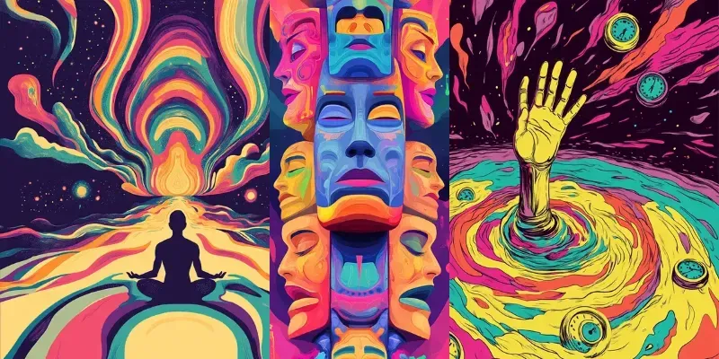 Trippy Psychedelic Art Posters generated by undefined