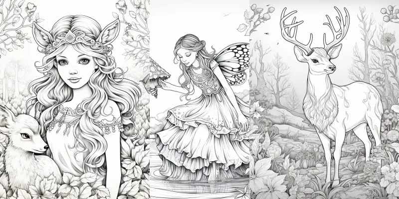 Enchanted Forest Coloring Books generated by undefined