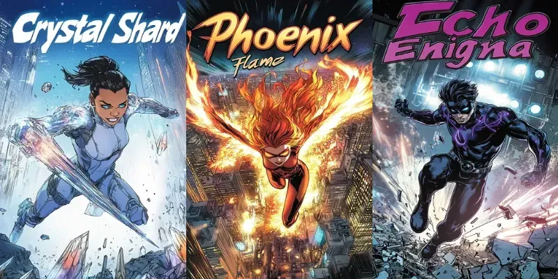 Epic Superhero Comic Covers generated by undefined