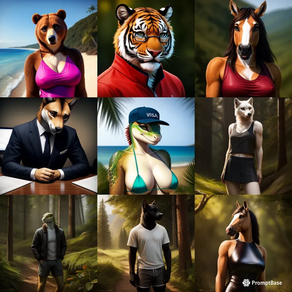 Photorealistic Furry Pictures Detailed