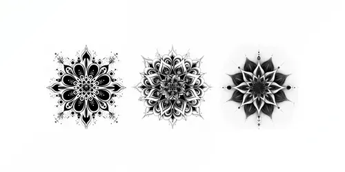 Perfectly Symmetrical Fractal Tattoos generated by midjourney