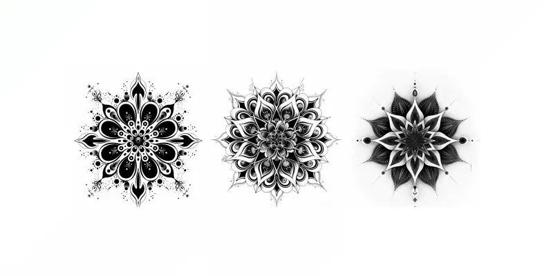 Perfectly Symmetrical Fractal Tattoos generated by undefined