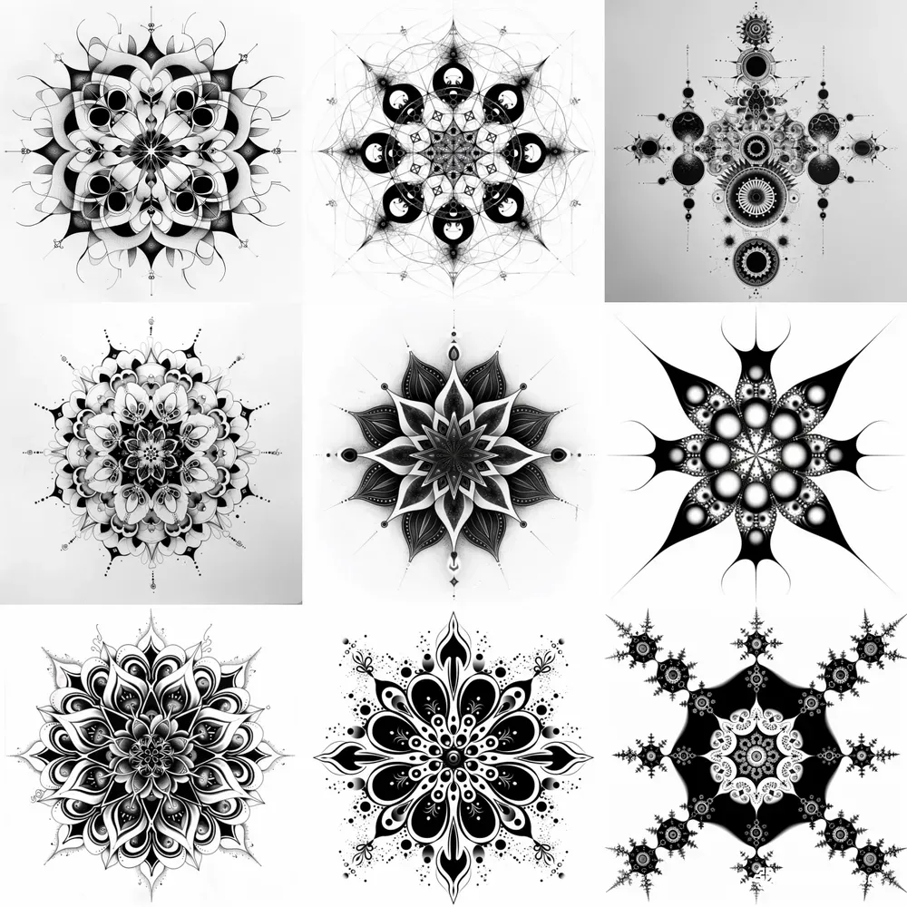 Perfectly Symmetrical Fractal Tattoos