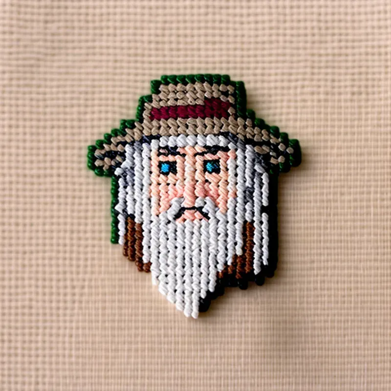 Embroidery Patterns In 8-bit Style