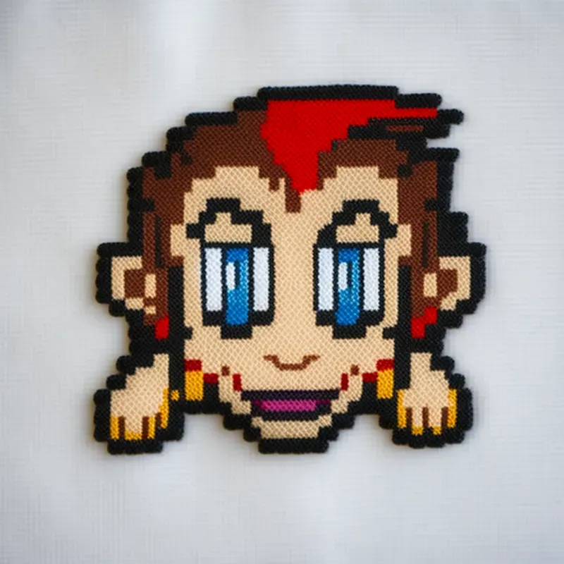 Embroidery Patterns In 8-bit Style
