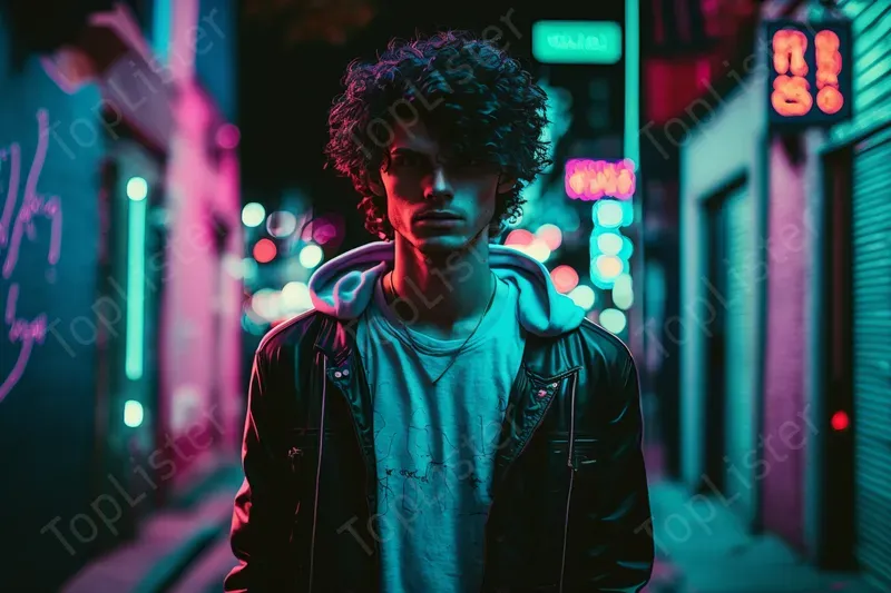 Alley Beauties With Neon Signs