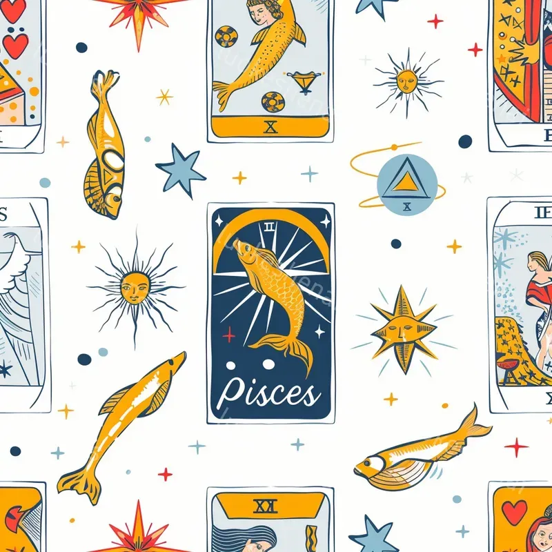 Simple Tarot Card Pattern Art