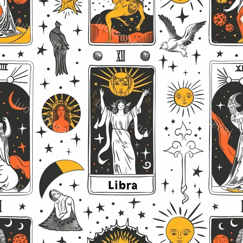 Simple Tarot Card Pattern Art