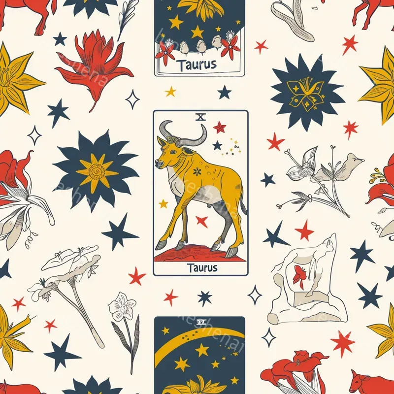 Simple Tarot Card Pattern Art